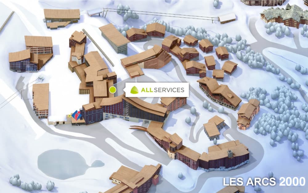 Plan d'accès à l'agence All Services Arc 2000